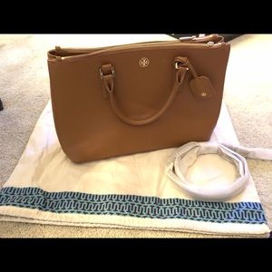 Tory Burch Robinson double zip tote